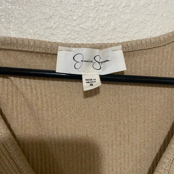 Jessica Simpson Beige Ribbed Dress - Picture 2 of 2